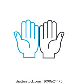Transparent approach vector thin line stroke icon. Transparent approach outline illustration, linear sign, symbol concept.