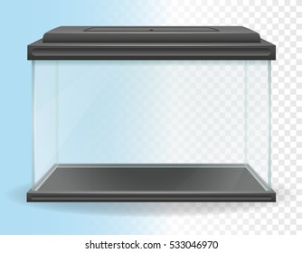 transparent aquarium vector illustration isolated on white background