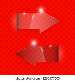Transparent arrow icon. Abstract bector arrow.