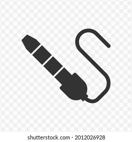 Transparent audio jack icon png, vector illustration of an audio jack icon in dark color and transparent background(png)
