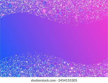 Transparent Background. 3d Colourful Cristals. Falling Design. Iridescent Confetti. Blue Glare Sparkle. Modern Dust. Festive Paper. Light Texture. Pink Transparent Background