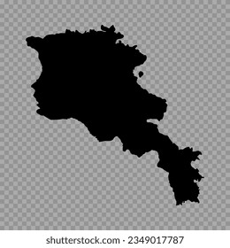 Transparent Background Armenia Simple map, can be used for business designs, presentation designs or any suitable designs.