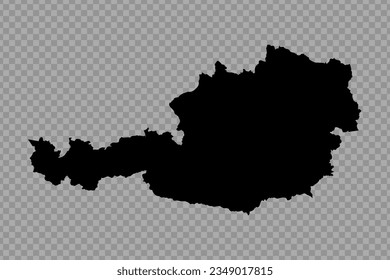 Transparente Fondo Austria Mapa simple, puede ser utilizado para diseños de negocios, diseños de presentaciones o cualquier diseño adecuado.