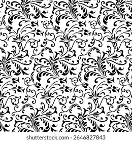 Transparent background with a beautiful ornament.Vector seamless pattern with beautiful ornament on transparent background.