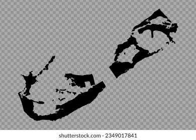 Transparent Background Bermuda Simple map, can be used for business designs, presentation designs or any suitable designs.