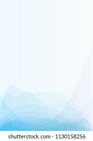 transparent background and transparent blue waves
