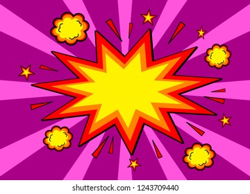Transparent Background with Boom comic book explosion vector design pattern. speech bubbles. Price tag. Pop art. text box.