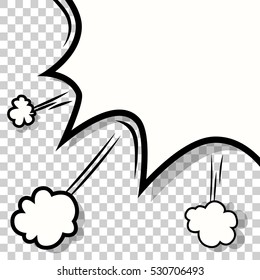 Transparent Background with Boom comic book explosion vector design pattern