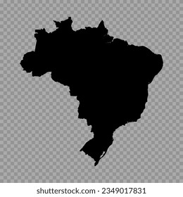 Transparent Background Brazil Simple map, can be used for business designs, presentation designs or any suitable designs.