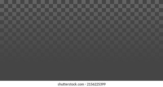 Transparent background  Dark gray checkered gradient pattern  Vector horizontal template for design backdrop  Squares mosaic background