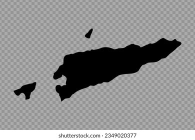 Transparent Background East Timor Simple map, can be used for business designs, presentation designs or any suitable designs.