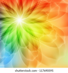 Transparent background with a flower