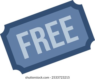 transparent background free stamp vector icon. replaceable blue color design