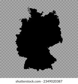 Transparent Background Germany Simple map, can be used for business designs, presentation designs or any suitable designs.