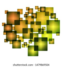 Transparent background with a gradient of intersecting squares. Ideal for textiles, packaging, paper printing, simple backgrounds and textures.
