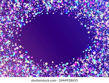 Transparent Background. Hologram Paper. Holographic Effect. Cristal Design. Pink Light Confetti. Disco Texture. Glare Abstract Backdrop. Modern Ribbon. Blue Transparent Background