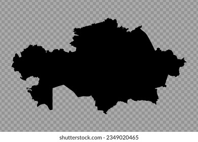 Transparent Background Kazakhstan Simple map, can be used for business designs, presentation designs or any suitable designs.