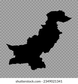 Transparent Background Pakistan Simple map, can be used for business designs, presentation designs or any suitable designs.