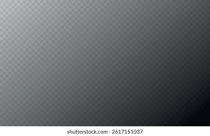 Transparent background pattern. Dark gray and white checkerboard mesh used as clean transparent template for design. Vector illustration in flat style. Ideal for mockups and web design