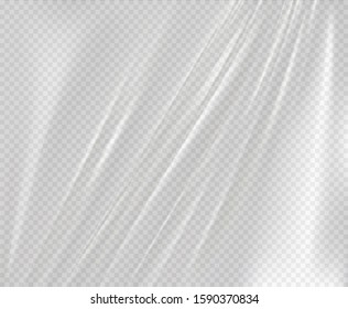 Transparent Background Plastic Folds Effect Vector Stock Vector ...