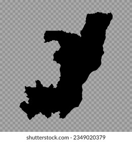 Transparent Background Republic of the Congo Simple map, can be used for business designs, presentation designs or any suitable designs.