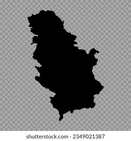 Transparente Fondo Serbia Mapa simple, puede ser usado para diseños de negocios, diseños de presentaciones o cualquier diseño adecuado.