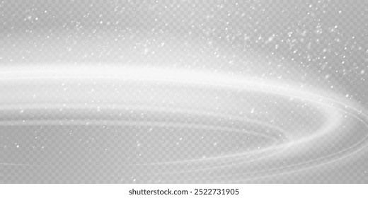 Fundo transparente com flocos de neve: queda de neve de inverno e várias formas de flocos de neve