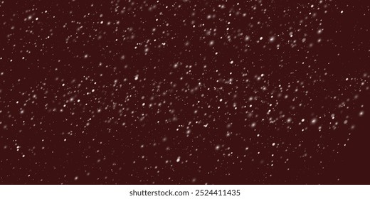 Transparent Background with Snowflakes: Winter Snowfall and Various Snowflake Shapes