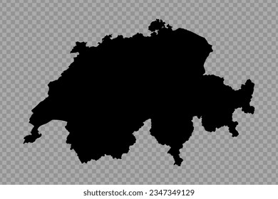 Transparent Background Switzerland Simple map, can be used for business designs, presentation designs or any suitable designs.