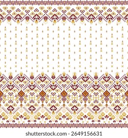 Transparent background thai silk pattern line vector design for Different color backgrounds.
