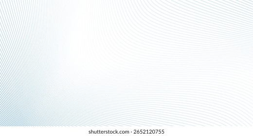 Transparent background with thin wavy pale blue lines. Modern subtle pattern, vector illustration.