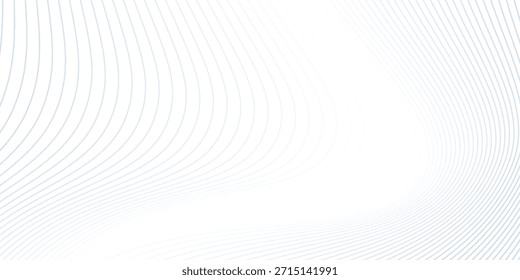 Fundo transparente com linhas finas onduladas pálidas azuis. Padrão sutil moderno, ilustração vetorial.