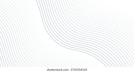 Fondo transparente con delgadas líneas onduladas de color azul pálido. Moderno patrón sutil, Ilustración vectorial.