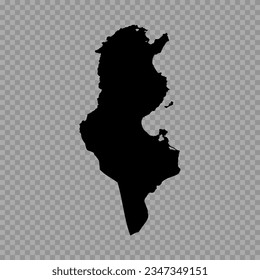 Transparent Background Tunisia Simple map, can be used for business designs, presentation designs or any suitable designs.