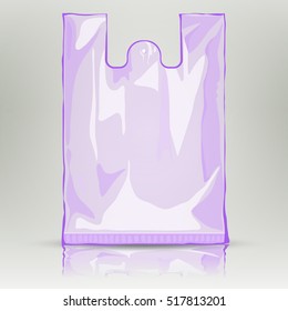 Transparent bag for package design. Blank colorful bag with place for your design