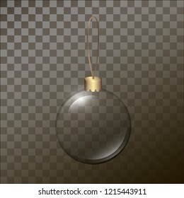 transparent ball on the Christmas tree