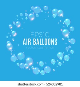 Transparent Balloons Abstract Background. Vector illustration