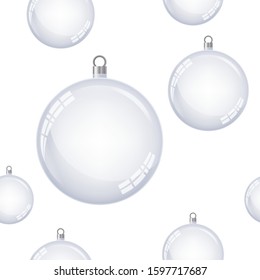 Transparent balls, Christmas, pattern, Christmas pattern