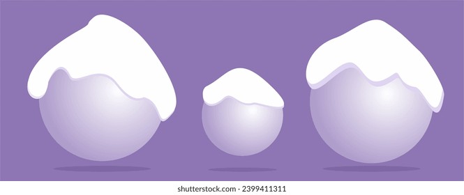 Bolas transparentes en la nieve. Ilustración del vector