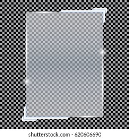 Transparent banners isolated. Vector illustration