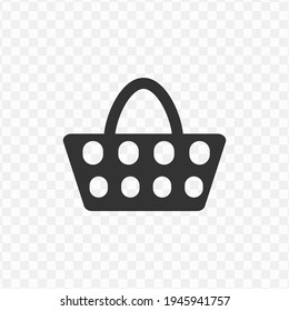 Transparent basket icon png, vector illustration of an basket icon in dark color and transparent background(png)