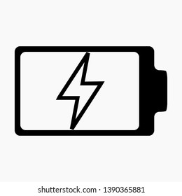 Transparent Battery Charging Icon. Vector icon.