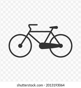 Transparent bicycle icon png, vector illustration of an bicycle icon in dark color and transparent background(png)