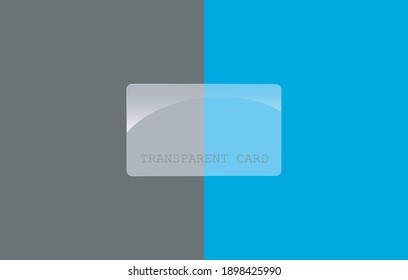 Transparent Bisiness Card Vector Illustration. Card With Glass And Plastic Effect. Design Element.