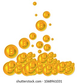 transparent bitcoin background vector download