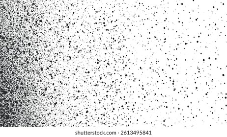 Transparent Black Dust Splatter Grain Texture Particle Dirty urban grunge black and white retro noise effect isolated overlay Dirty Grunge 