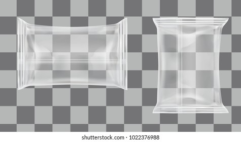 Transparent Blank Plastic Bag.  High resolution 