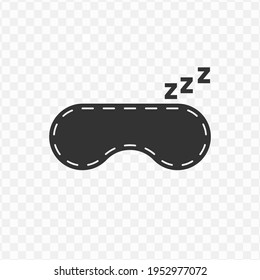 Transparent blindfold icon png, vector illustration of an blindfold icon in dark color and transparent background(png)