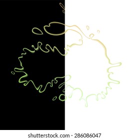 Transparent blot on a black-and-white background, illustration clip-art
