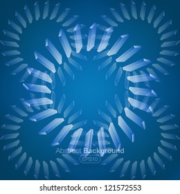Transparent blue background dominoes
